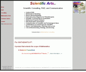 scientificarts.com: Scientific Arts
Creative services and consultation 
   for the applied and pure sciences providing targeted solutions 
   for a broad range of scientific enterprises.