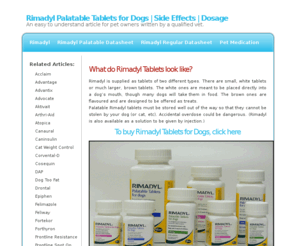 buyrimadyl.co.uk: Rimadyl Palatable Tablets for Dogs | Side Effects | Dosage
An informative article about the use and side effects of Rimadyl for treatment of dogs and where to buy it more cheaply. Written by a qualified vet for dog owners.