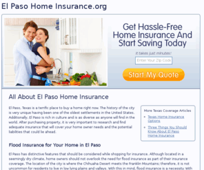 elpasohomeinsurance.org: All About El Paso Home Insurance
Overview on El Paso home insurance and quotes.