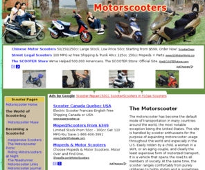 inpraiseofmotorscooters.com: In Praise of Motorscooters, astylish, economical, and ecological alternative
In Praise of Motorscooters: Stylish, economical, and ecological alternative