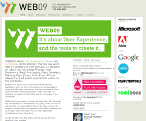 web09.org: WEB09 • Premier Auckland Web Conference • 17-18 April 2009
WEB08 Premier Auckland Web Conference
