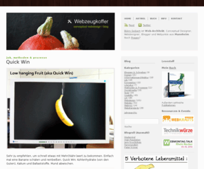 webzeugkoffer.de: Webzeugkoffer Webdesign Blog
Björn Seiberts Blog über Webdesign, Webstandards, Usability, UX, Userexperience, Informationsarchitektur und Tools für Webdesigner.