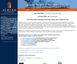 auburnworks.net: ATAC | HOME
ATAC's business process training and assistance helps your organization improve its competitiveness, increase efficiency, explore market expansions and gain business improvement.