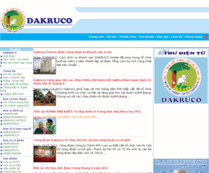 dakrucogroup.com: DAKRUCO-Công ty TNHH một thành viên cao su Đắk Lắk
Công ty cao su Đắk Lắk, DakLak Rubber Company, Tập đoàn cao su Đắk Lắk, dakrucogroup, tapdoancaosudaklak, Công ty TNHH 1TV Đắk Lắk,  DAKRUCO,nước uống đóng chai, kỹ thuật cao su, Ngoài lĩnh vực sản xuất kinh doanh chính là trồng, khai thác, chế biến và xuất khẩu cao su thiên nhiên, Công ty đang đầu t­ư, phát triển mở rộng quy mô ngành nghề sản xuất kinh doanh vào lĩnh vực công nghiệp, du lịch, dịch vụ và thư­ơng mại, Doanh thu hàng năm đạt trên 400 tỷ đồng, Nhà máy chế biến công suất trên 15.000 tấn/năm ; Quỹ tín dụng cao su Đắk Lắk (