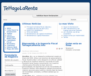 tehagolarenta.info: Bienvenido a tehagolarenta.info
Asesoría fiscal, le ayudaremos a cumplir sus obligaciones fiscales. Asesoria fiscal con expertos fiscales, elaboramos tu declaracion del impuesto de la renta de las personas fisicas
