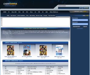 code-crawler.com: Cheats, Game Cheats, Cheat Codes - Cheat Genius
Cheat Genius - the BEST resource for - PS3 Cheats, Wii Cheats, Xbox 360 Cheats, PC Cheats, PS2 Cheats, Gamecube Cheats, Nintendo DS Cheats Cheat Codes, Hints and Tips