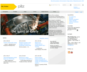 pilz.pl: Pilz GmbH & Co. KG
Zatrudniająca na całym świecie ponad 1400 pracowników firma Pilz to lider technologiczny w dziedzinie techniki automatyzacji. Firma Pilz rozwija się w tej dziedzinie konsekwentnie, stając się kompleksowym producentem rozwiązań w zakresie techniki bezpieczeństwa oraz techniki sterowania.