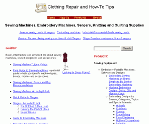 crhowto.org: Sewing Machines, Embroidery Machines, Sergers, Knitting and Quilting Supplies
Guides and tips on selecting, buying and using sewing machines, sergers and embroidery machines made by brother, necchi, yamata, euro pro serger, singer and more