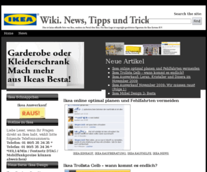 stuttgarts-seo.de: Ikea wiki – Ideen, News und Service zu Ikea | ikea-wiki
Ikea-Wiki bringt Service für Ikea Möbel: Ideen, Pax Kleiderschrank und Besta Planer, Ikea-News und Gestaltungs-Vorschläge.