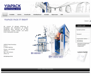 tgw-maschinenbau.com: VIAPACK Home
VIAPACK Maschinenbau GmbH.