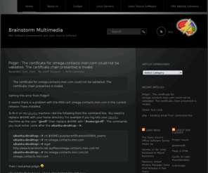 brainstorm.net.au: Brainstorm Multimedia
Web Software Development and Open Source Software