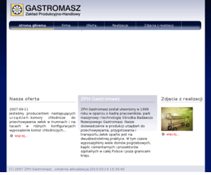 gastromasz.com: Gastromasz ZPH - komory chłodnicze, stoły do sekcji zwłok, meble ze stali nierdzewnej
Gastromasz ZPH - komory chłodnicze, stoły do sekcji zwłok, meble ze stali nierdzewnej    Jesteśmy producentem następujących urządzeń:
  komory chłodnicze do przechowywania zwłok w trumnach i na tacach w różnych konfiguracjach  wyposażenie komor chłodniczych murowanych...