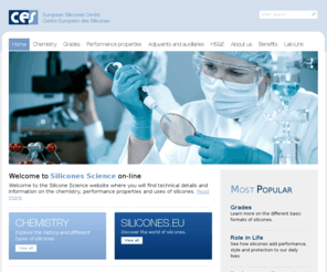silicones-science.com: Silicone Science On-Line
Information on silicones science, chemistry  and industry from the Centre Européen des Silicones