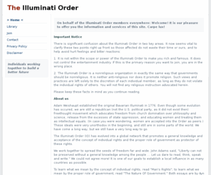 theilluminatiorder.org: The Illuminati Order
Information about the Illuminati Order, including contact information and how to join.