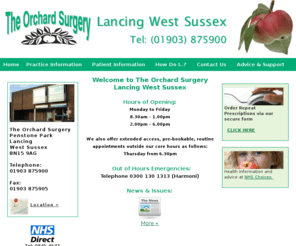 theorchardsurgery.com: The Orchard Surgery Lancing
The Orchard Surgery, Lancing, West Sussex