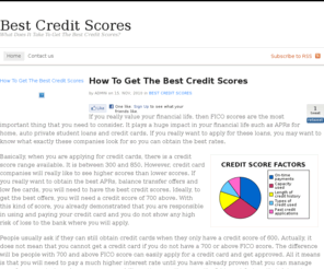 bestcreditscores.org: » Best Credit Scores
Learn the important credit score factors that help you have a good or bad FICO credit score