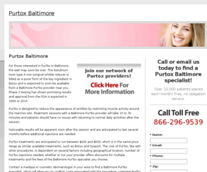 purtoxbaltimore.com: Purtox Baltimore
Find a Baltimore Purtox specialist in your area. View before and after photos of patients, learn about the cost, benefits and results of Purtox injections.