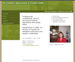 estatesales-viv.com: Accredited Appraisals & Estate Sales
Accredited Appraisals & Estate Sales Vivien Hessel