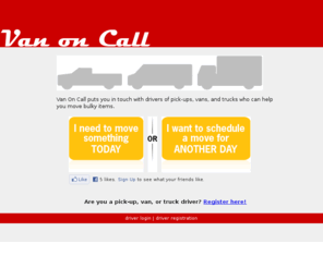 vanoncall.com: Van on Call
local moving apatments, homes, offices, furniture, appliances