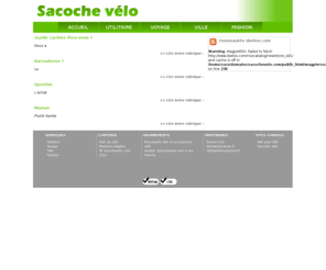 sacochevelo.com: Sacochevelo.com - Conseils et informations pour l'achat de sacoche pour le vélo
Sacochevelo.com - Conseils et informations pour l'achat de sacoche pour le vélo