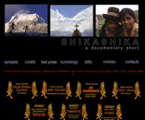 shikashika.com: Shikashika: a documentary short, 2008
Filmed in Peru, this rhythmic portrait documentary reveals the process of making a colorful shave ice called Shikashika. To make it one family must journey afoot  into the Andes mountains where they cut enormous blocks of ice with an axe and bare hands. On the return journey they strap the ice blocks atop mules and lead them down steep granite canyons.  The following day Shikashika is sold at the steps of a cathedral in the valley far below.  The film offers a rare glimpse into life and work in the Peruvian highlands.