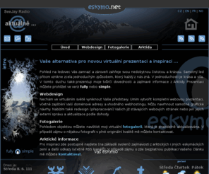 eskymo.net: eskymo
Web design & work >  Vaše alternativa pro novou virtuální prezentaci a eskymo inspiraci (webdesign & fotogalerie & arktické informace).