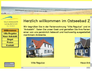 ostseeferien-zingst.com: Ferien an der Ostsee
Die Villa Regulus ist eine historische Kapitänsvilla im Ostseebad Zingst auf Fischland-Darss-Zingst. Hier finden Sie Ruhe und Entspannung in einer modernen Ferienwohnung für 2 Personen 