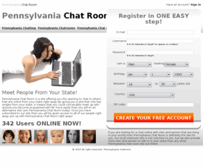 pennsylvaniachatroom.org: Pennsylvania Chat Room | Free Pennsylvania Online Chatting
Pennsylvania Chat Room are the best place for you to find singles living in your area for a nice conversation. Sign up now for free and start the fun immediately on the best Pennsylvania Chat Room online!