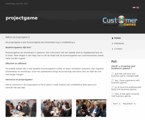 projectgame.nl: Interesse in de projectgame?
De projectgame,een instrument met een zakelijk doel en tegelijkertijd leuk om te doen
