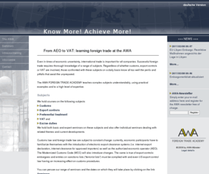 foreign-trade-academy.com: The AWA FOREIGN TRADE ACADEMY GmbH | Customs, export controls, preferences, VAT and excise duties
Seminars, inhouse-training and distance-learning courses relating to customs, export controls, preferences, VAT and excise duties.