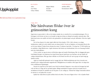 uppkopplat.se: Tankar om internet av Urban Lindstedt
Description for top page