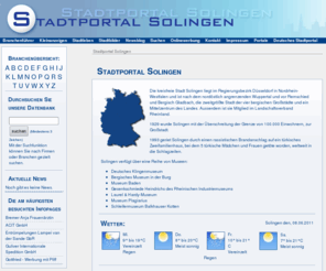 stadtportal-solingen.de: Stadtportal Solingen
Stadtportal Solingen - Das Branchenbuch mit Empfehlungen, für die Freizeit, Restaurants und Ärzten. Hier finden Sie alle Branchen und können selbst inserieren.