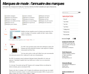 marques-de-mode.com: Marques de mode : l'annuaire des marques
Oliver Spencer Farah Gitman Sorel Chloé Common Projects Casio Suit Mismo Melinda Gloss 