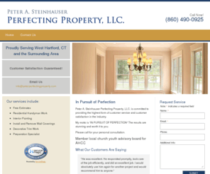 peterperfectingproperty.com: Peter A. Steinhauser Perfecting Property, LLC. | Handyman Services | West Hartford, CT
Peter A Steinhauser Perfecting Property, LLC is committed to providing the highest form of customer service and customer satisfaction in the industry. Contact us today.