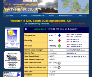 iverweather.co.uk: IverWeather.co.uk - Weather Information for Iver, South Bucks, UK
Live and past weather data for Iver, South Buckinghamshire, UK, from a weather station a few miles from London Heathrow Airport. Includes webcam. 