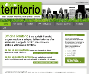 officinaterritorio.com: Officina Territorio: una società di analisi, programmazione e sviluppo del territorio | Alba, Piemonte
Assistenza e supporto tecnico per conoscere, gestire e valorizzare il territorio: rivolti sia a Enti pubblici sia a soggetti privati