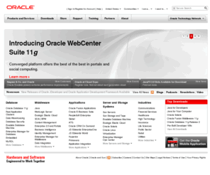 oraclealias.com: Oracle | Hardware and Software, Engineered to Work Together
Oracle is the world's most complete, open, and integrated business software and hardware systems company.