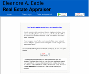 eadieappraisals.com: Real Estate Appraisal - home appraisal - appraiser - real estate appraiser - residential appraisals - Falls Church, VA - Edward H. Eadie & Associates
Edward H. Eadie & Associates specializing in residential and commercial VA Real Estate Property Appraisals.