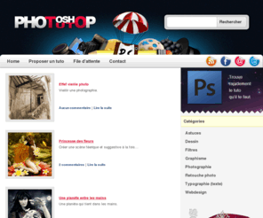 photoshoptuto.com: Photoshop Tuto - Tutoriaux gratuits pour apprendre Adobe Photoshop CS3/CS4
Retrouvez les meilleurs tutos pour apprendre Photoshop, dans différentes disciplines : webdesign, dessin, retouche photo. Trouve le tuto qu'il te faut.