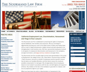 californiawageslaw.com: Los Angeles Employment Discrimination Lawyer - Los Angeles County Overtime Attorney - Long Beach Wage & Hour Lawyer
Free Consultation - The Nourmand Law Firm - Los Angeles Employment Discrimination Lawyer - Los Angeles County Overtime Attorney - Long Beach Wage & Hour Lawyer