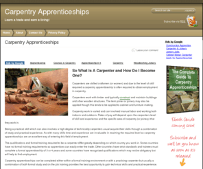 carpentryapprenticeships.net: Carpentry Apprenticeships
Find out everything you need to know about skills, qualifications and training in the woodworking & carpentry profession through carpentry apprenticeships.