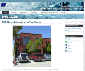 crgmarinelabs.com: CRG Marine Laboratories, Inc.
California’s Full-Service, State-of-the-Art Marine Analytical Laboratory. A Center for Excellence in Analytical Chemistry and Environmental Microbiology.