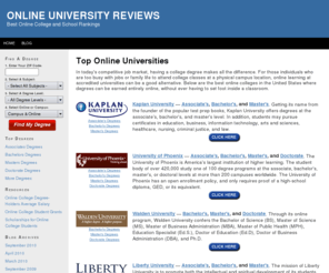 onlineuniversityreviews.net: Online University Reviews and College Ratings
