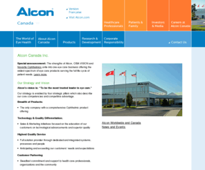 alcon.ca: Eye Care Products from Alcon Canada at Alcon.ca | Alcon Canada
Information on products, conditions, treatments and prescriptions from the leader in eye care and eye health.