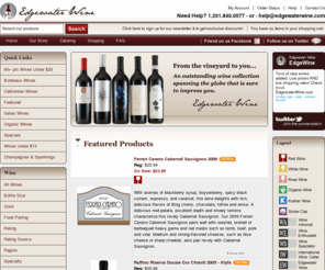 edgewaterwinelibrary.com: Edgewater Wine & Spirits |  New Jersey | Exclusive Wines | Rare Wines |  Old World and New World Wines Discounted
Edgewater Wine, located in New Jersey, is your one stop online store for fine and rare wines from all over the world: Italy, France, America, Argentina, Chile, Australia, New Zealand, Spain, Portugal just to name a few. 