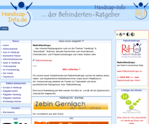 handicap-info.de: Handicap-Info - der Behinderten-Ratgeber
Internetportal des Health-Media e.V. mit relevanten Adressen, Tipps und Informationen für Menschen mit Handicap