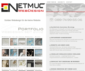 netmuc.de: Webdesign München, Websites für Musiker und Freiberufler
Netmuc Webdesign erstellt Websites für Musiker, Künstler und Vereine. Im Angebot – Fotomontagen, Tonbearbeitung für das Internet, Workshops in Websiteverwaltung.