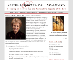 martharidgwaylaw.com: Martha L. Ridgway, P.C,
An elder law firm focusing on the positive and restorative aspects of the law 