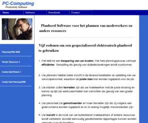 pccomputing.nl: Electronische planborden - PlaningPME en Retain Resource
Retain Resource en PlanningPME het dynamische planbord worden geleverd door PC-Computing de specialist in resourceplanning