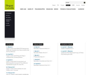 hoganlovells.de: Willkommen
	    - Hogan Lovells
Hogan Lovells - A new law firm with an 111 year history.